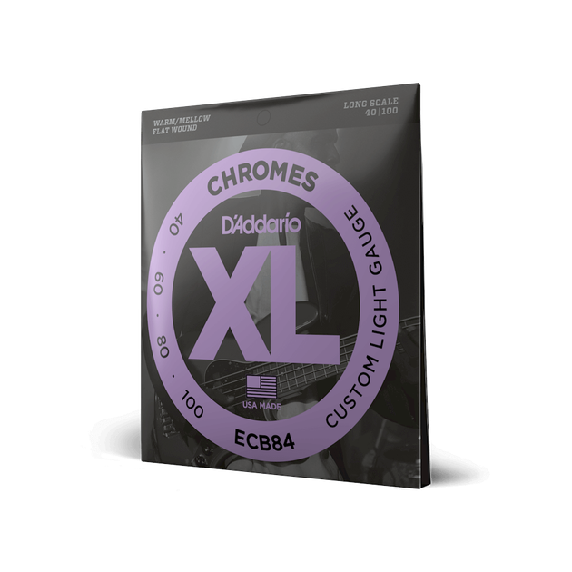 Струны для бас-гитары DʼADDARIO ECB84 XL Chromes Bass Custom Light (40-100) - изображение 2