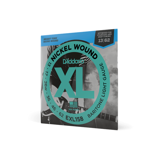 Струни для електрогітари DʼADDARIO EXL158 XL Nickel Wound Baritone Light (13-62) - зображення 3