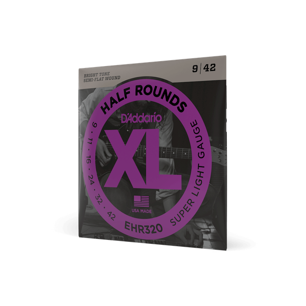 Струны для электрогитары DʼADDARIO EHR320 XL Half Rounds Super Light (09-42) - Фото 3 Струны для электрогитары DʼADDARIO EHR320 XL Half Rounds Super Light (09-42) - изображение 3