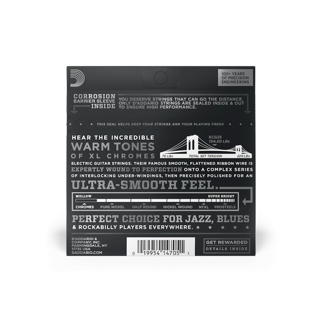 Струни для електрогітари DʼADDARIO ECG25 XL Chromes Light (12-52) - зображення 3