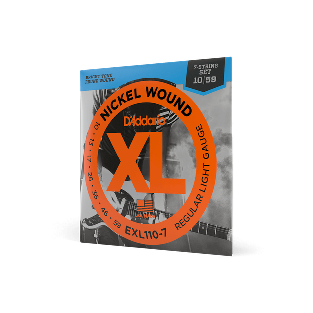 Струны для электрогитары DʼADDARIO EXL110-7 XL Nickel Wound Regular Light 7-String (10-59) - Фото 3 Струны для электрогитары DʼADDARIO EXL110-7 XL Nickel Wound Regular Light 7-String (10-59) - изображение 3