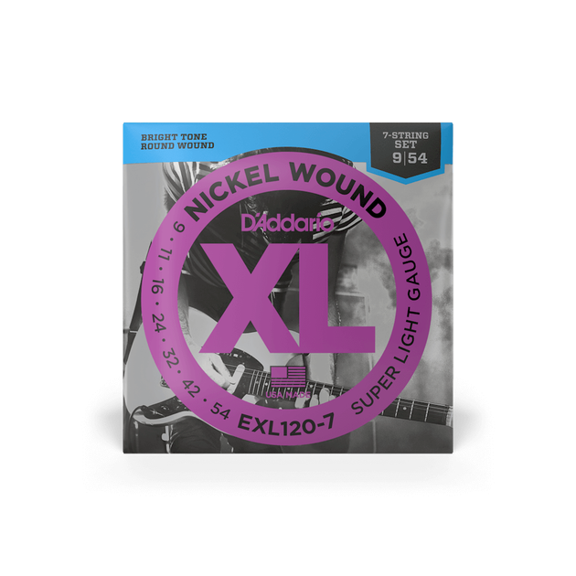 Струны для электрогитары DʼADDARIO EXL120-7 XL Nickel Wound Super Light 7-String (09-54) - Фото 1 Струны для электрогитары DʼADDARIO EXL120-7 XL Nickel Wound Super Light 7-String (09-54) - изображение 1