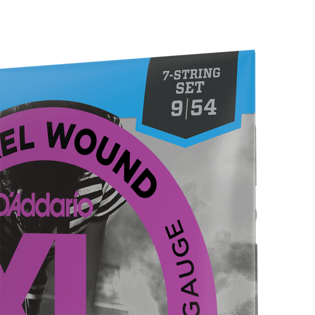 Струны для электрогитары DʼADDARIO EXL120-7 XL Nickel Wound Super Light 7-String (09-54) - Фото 4 Струны для электрогитары DʼADDARIO EXL120-7 XL Nickel Wound Super Light 7-String (09-54) - изображение 4