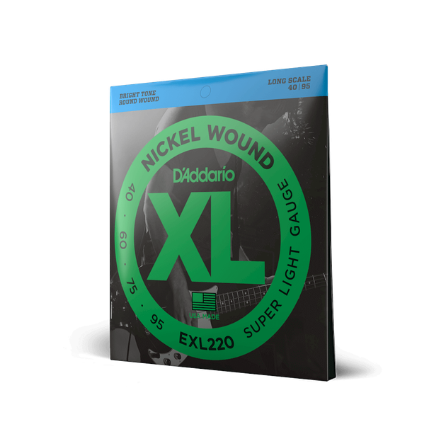Струны для бас-гитары DʼADDARIO EXL220 XLNickel Wound Bass Super Light (40-95) - Фото 2 Струны для бас-гитары DʼADDARIO EXL220 XLNickel Wound Bass Super Light (40-95) - изображение 2