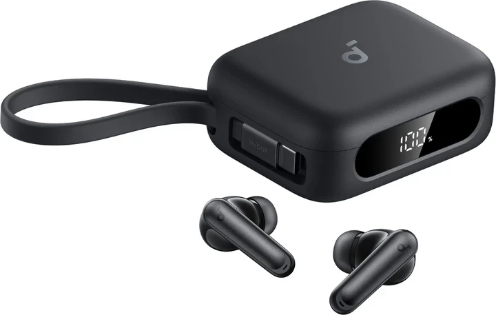 Бездротові навушники Anker Soundcore P41i, Black, 192H, Adaptive ANC, TWS, BassUp, IPX5, зарядний кейс 3000 mAh, зарядка телефону - зображення 7