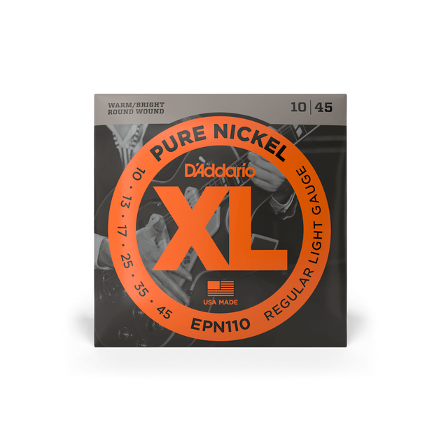 Струны для электрогитары DʼADDARIO EPN110 XL Pure Nickel Regular Light (10-45) - Фото 1 Струны для электрогитары DʼADDARIO EPN110 XL Pure Nickel Regular Light (10-45) - изображение 1