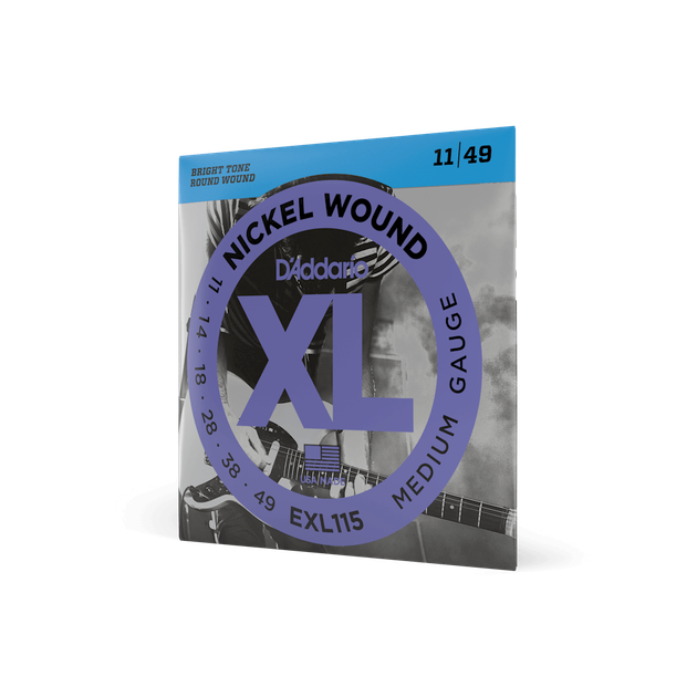 Струни для електрогітари DʼADDARIO EXL115 XL Nickel Wound Medium (11-49) - Фото 3 Струни для електрогітари DʼADDARIO EXL115 XL Nickel Wound Medium (11-49) - зображення 3