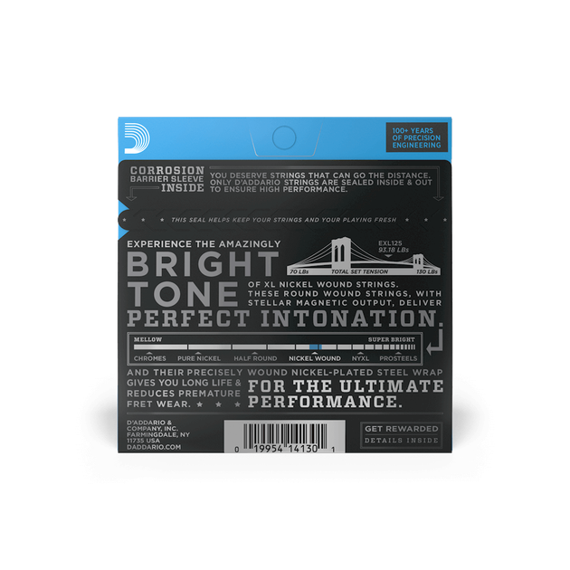 Струны для электрогитары DʼADDARIO EXL125 XL Nickel Wound Super Light Top/Regular Bottom (09-46) - Фото 3 Струны для электрогитары DʼADDARIO EXL125 XL Nickel Wound Super Light Top/Regular Bottom (09-46) - изображение 3