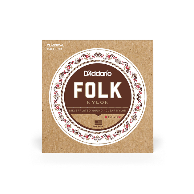 Струны для классической гитары DʼADDARIO EJ32C Folk Nylon Ball End Silver Wound / Clear Treble - Фото 1 Струны для классической гитары DʼADDARIO EJ32C Folk Nylon Ball End Silver Wound / Clear Treble - изображение 1