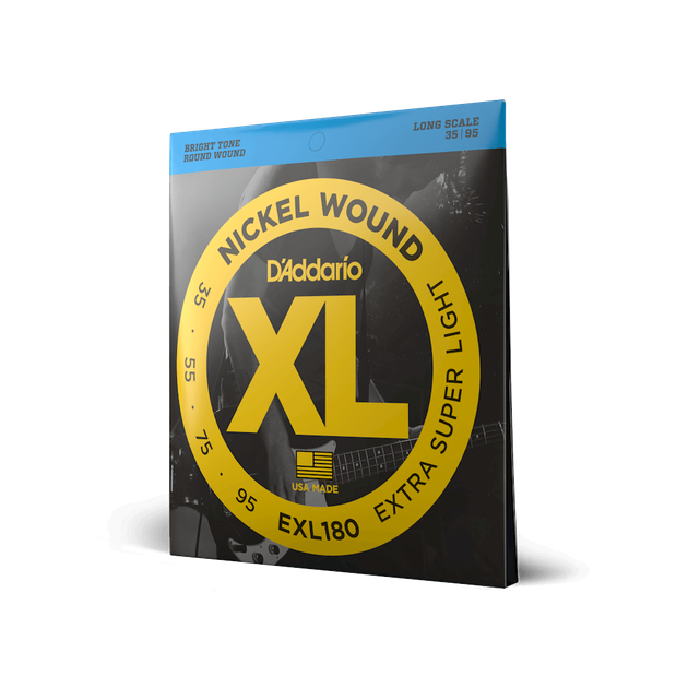 Струны для бас-гитары DʼADDARIO EXL180 XL Nickel Wound Bass Extra Super Light (35-95) - изображение 2