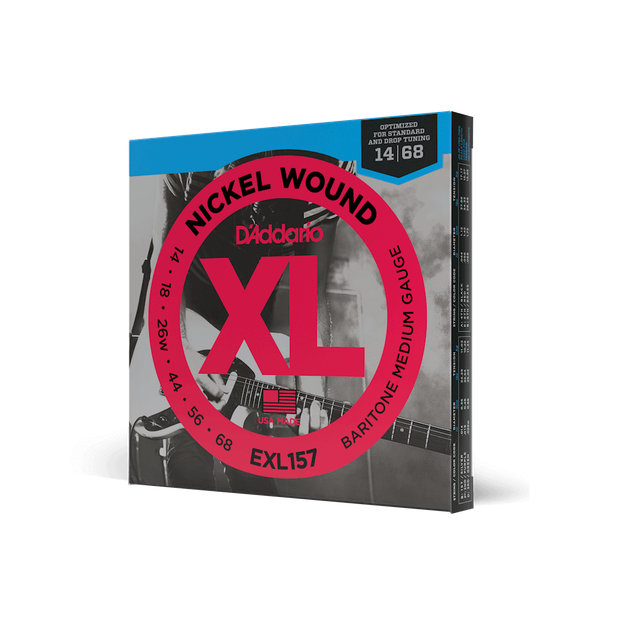 Струны для электрогитары DʼADDARIO EXL157 XL Nickel Wound Baritone Medium (14-68) - Фото 3 Струны для электрогитары DʼADDARIO EXL157 XL Nickel Wound Baritone Medium (14-68) - изображение 3