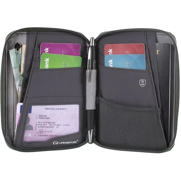 Кошелек Lifeventure Recycled RFID Mini Travel Wallet Olive - изображение 4