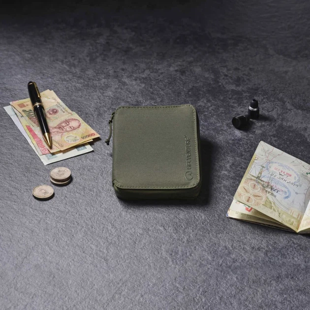 Кошелек Lifeventure Recycled RFID Mini Travel Wallet Olive - изображение 5