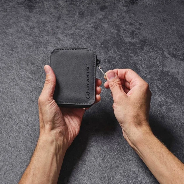Гаманець Lifeventure Recycled RFID Bi-Fold Wallet Grey - зображення 8