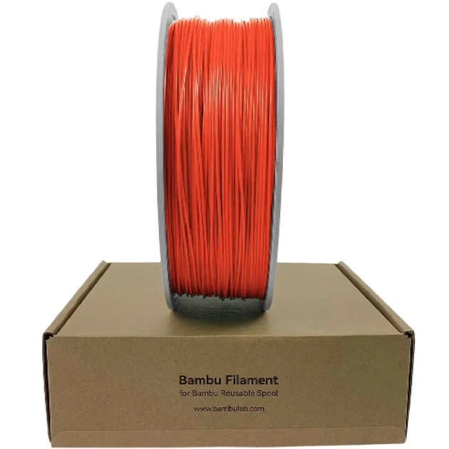 ABS Filament (пластик) для 3D принтера Bambu Lab 1кг, 1.75мм, червоний, без котушки (B00-R0-1.75-1000-SPLFREE) - зображення 2