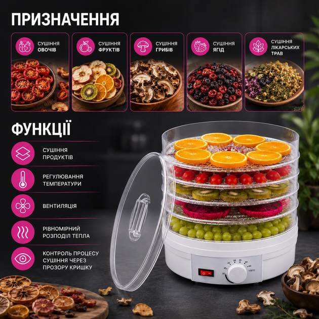 Електросушарка (дегідратор) Zepline ZP-029 - зображення 6