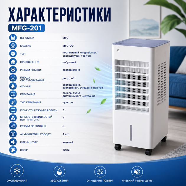 Портативний кондиціонер MFG-201 - зображення 5