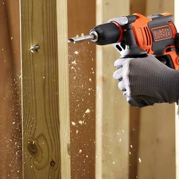 Дрель ударная Black+Decker 550 Вт патрон 13 мм с кейсом BEH550K-QS - Фото 4 Дрель ударная Black+Decker 550 Вт патрон 13 мм с кейсом BEH550K-QS - изображение 4