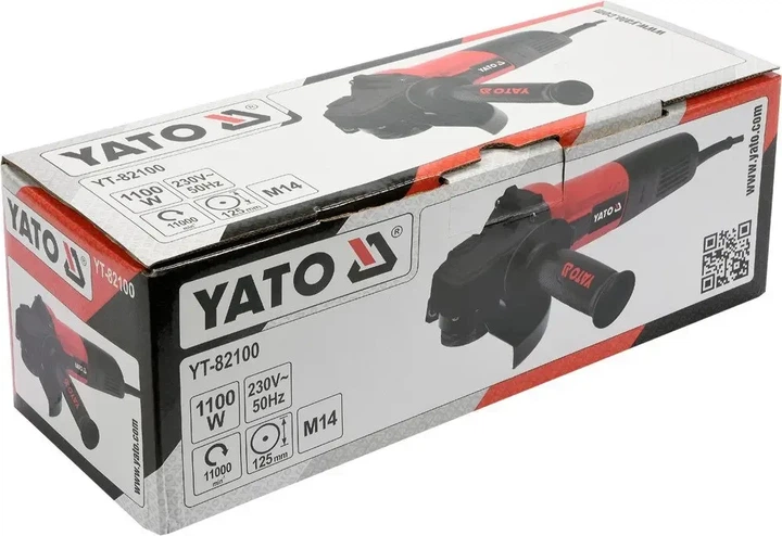 Шлифмашина угловая YATO 125 мм 1100 Вт YT-82100 - изображение 3