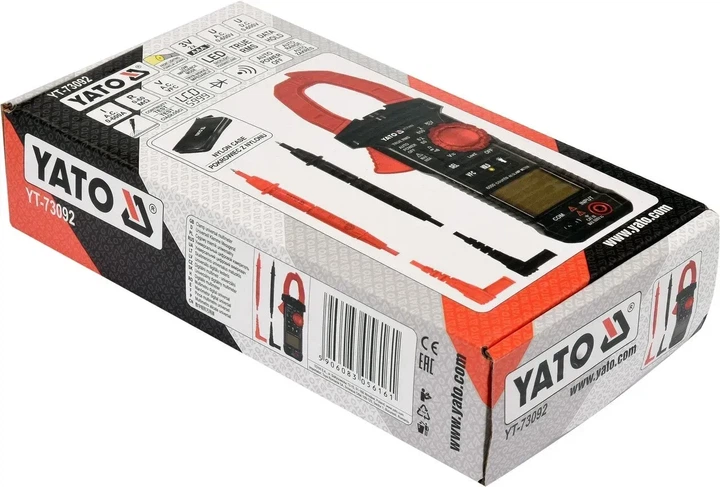 Мультиметр клещи YATO цифровой с LCD-дисплеем и чехлом YT-73092 - изображение 5