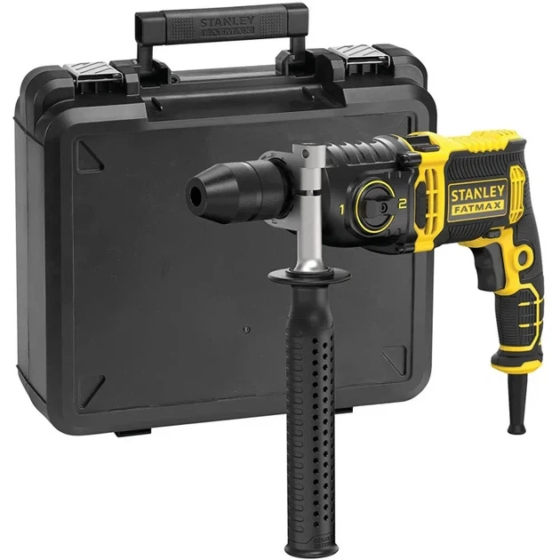 Дрель сетевая Stanley FatMax 1100 Вт 2 скорости патрон 13 мм с кейсом FMEH1100K-QS - Фото 3 Дрель сетевая Stanley FatMax 1100 Вт 2 скорости патрон 13 мм с кейсом FMEH1100K-QS - изображение 3