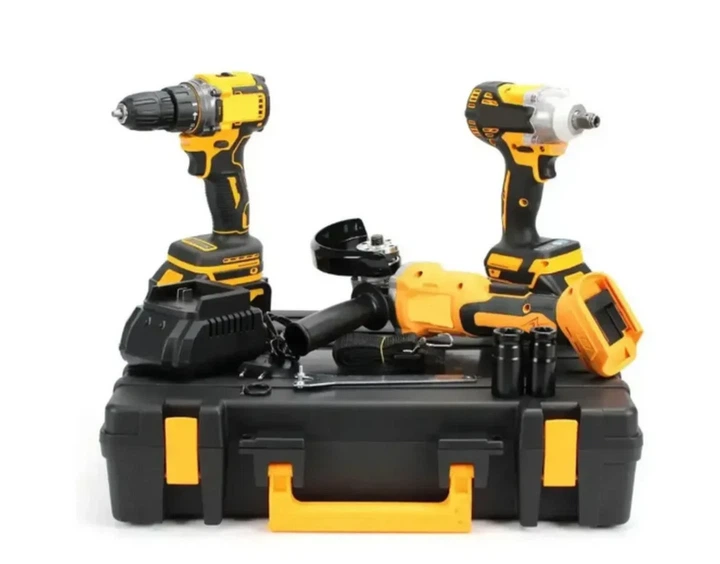 Набір акумуляторного інструменту Krafftec Germany PRO 48V 4в1 шуруповерт, гайковерт, болгарка, перфоратор професійний для ремонту та будівництва з 4 акумуляторами 6.0Ah та кейсом - Фото 6 Набір акумуляторного інструменту Krafftec Germany PRO 48V 4в1 шуруповерт, гайковерт, болгарка, перфоратор професійний для ремонту та будівництва з 4 акумуляторами 6.0Ah та кейсом - изображение 6
