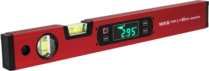 Рівень електронний YATO магнітний 400 мм з LED-дисплеєм YT-30397 - Фото 1 Рівень електронний YATO магнітний 400 мм з LED-дисплеєм YT-30397 - зображення 1