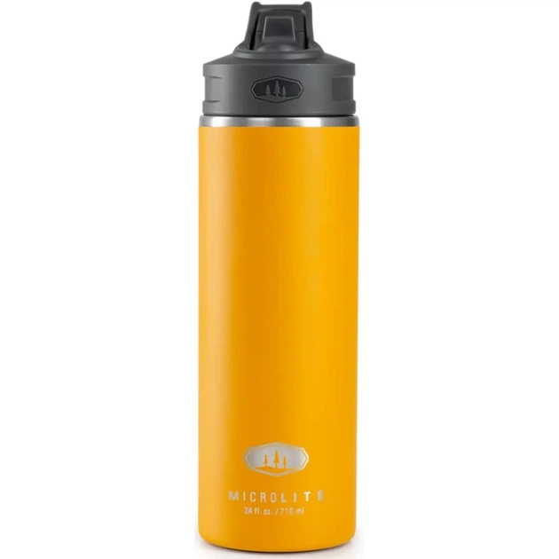 Термокружка GSI Outdoors Microlite Bottle Straw Top 710 ml Yellow - изображение 3