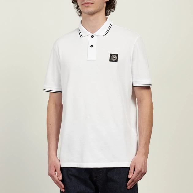 Футболка поло Stone Island Cotton Polo (L) M\Corta Slim Fit Shirt L1S152200010-S0018 V1001 - зображення 2