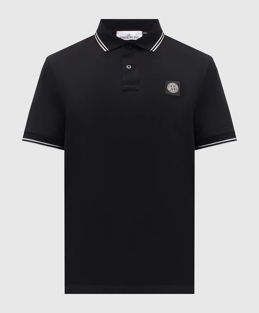 Чоловіче поло Stone Island Cotton Polo Black (M) M\Corta Slim Fit Shirt L1S152200010-S0018 V0029 - зображення 5