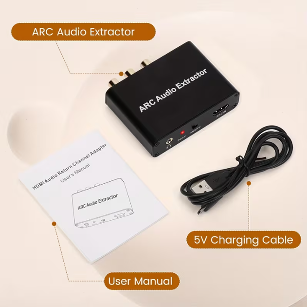 Экстрактор звука HDMI ARC для телевизора с выходами SPDIF RCA Coaxial AUX - изображение 4