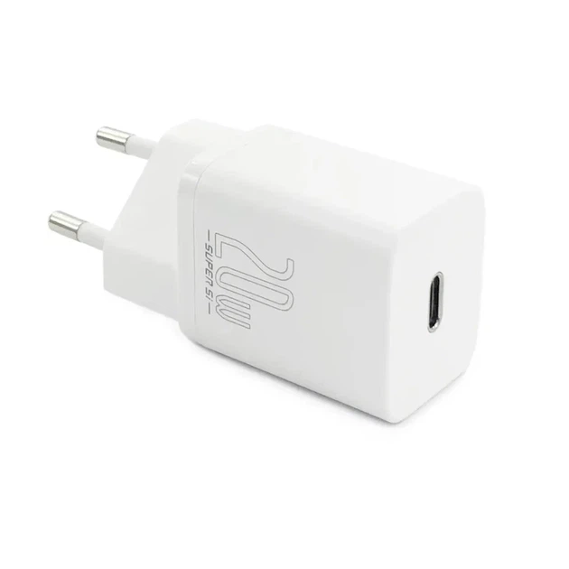 Мережевий зарядний пристрій Baseus для Iphone11/12/13/14 Pro Max 20W + Кабель USB-C to Lightining 1 м White - Фото 2 Мережевий зарядний пристрій Baseus для Iphone11/12/13/14 Pro Max 20W + Кабель USB-C to Lightining 1 м White - зображення 2