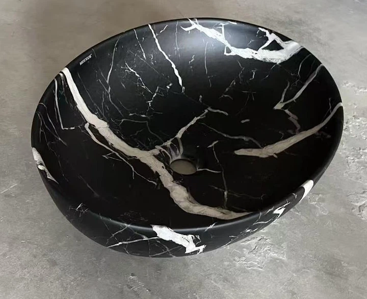 Раковина накладная Mixxus Premium ELLIPSE-0102 MARBLE 515х400х130 мм MP6552 - изображение 4