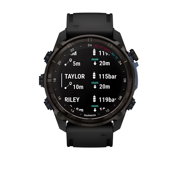 Смарт-часы Garmin Descent Mk3i 51mm Carbon Gray DLC Titanium with Black Silicone Band (010-02752-10/11) - изображение 8