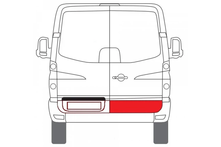 Ремчастина задніх дверей права нижня MERCEDES SPRINTER 06-13 - зображення 2