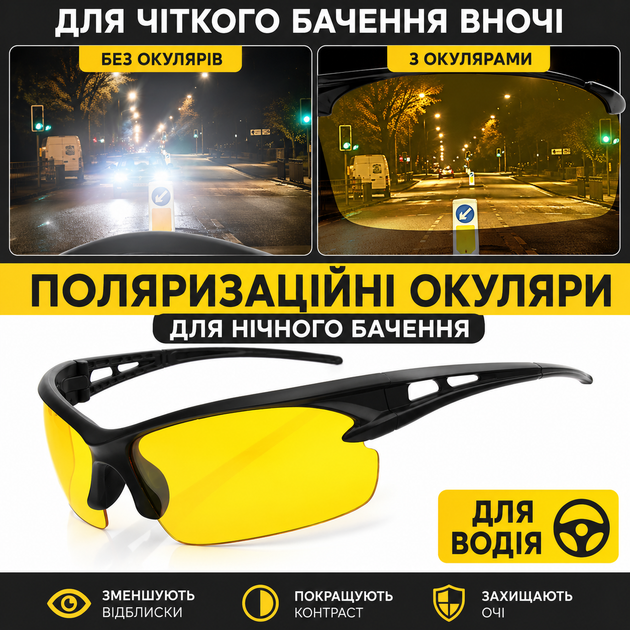 Жёлтые очки ночного видения для водителей YW-93 (JDT-0850531) - изображение 3