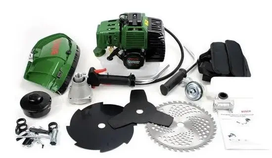 Бензокоса BOSCH GTR 52 професійна мотокоса 5.2 кВт/7 к.с. потужний бензиновий тример для косіння трави бензотример з двотактним двигуном та швидкістю до 9000 об/хв - Фото 3 Бензокоса BOSCH GTR 52 професійна мотокоса 5.2 кВт/7 к.с. потужний бензиновий тример для косіння трави бензотример з двотактним двигуном та швидкістю до 9000 об/хв - зображення 3