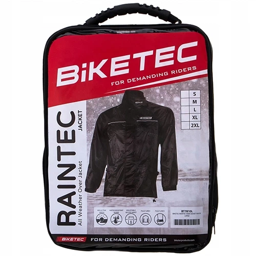 Куртка дощова Biketec чорна, S - Фото 3 Куртка дощова Biketec чорна, S - зображення 3