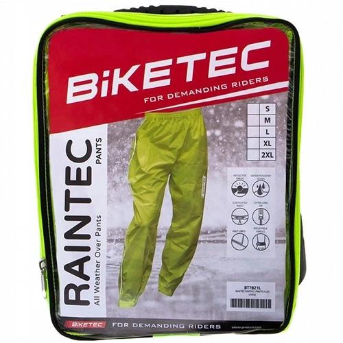 Штани дощові Biketec жовтий, L - зображення 2