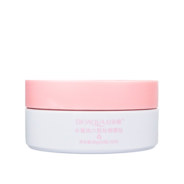 Патчі для шкіри навколо очей омолоджувальні Bioaqua Peach Extract Hexapeptide Eye Mask 60 шт BQY94865 - зображення 4