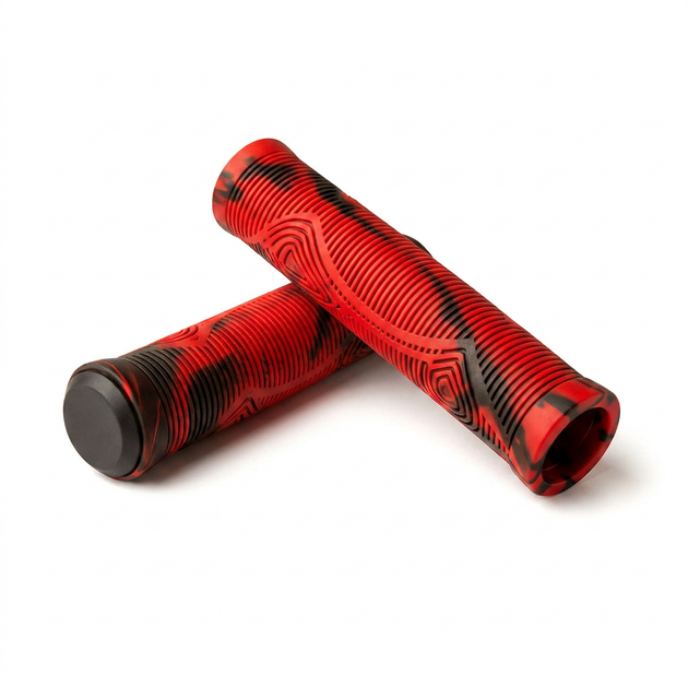 Грипси ручки для самоката гумові SP-Sport 9311 комплектація 2 шт Red-Black - зображення 3