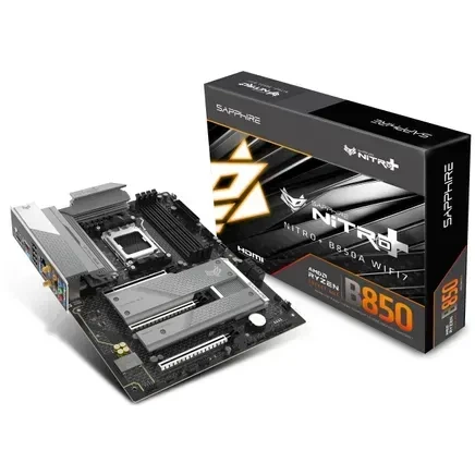Материнська плата Sapphire NITRO+ B850A WIFI7 (52123-03) - Фото 1 Материнська плата Sapphire NITRO+ B850A WIFI7 (52123-03) - зображення 1