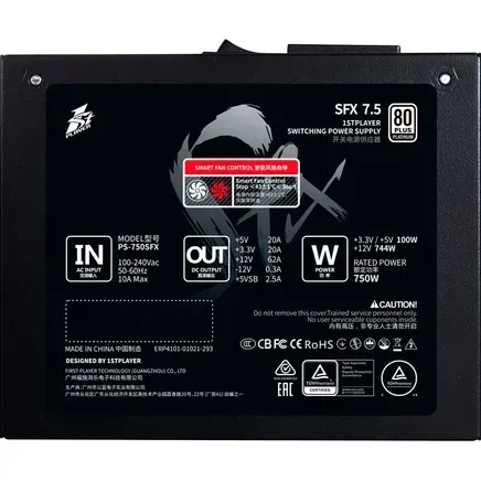 Блок питания 1STPLAYER PS-750SFX (SFX-PLT-750-BK-EU) - изображение 7