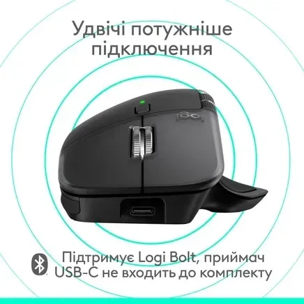 Миша Logitech MX Master 4 for Mac Space Black (910-007577, 910-007575) - Фото 9 Миша Logitech MX Master 4 for Mac Space Black (910-007577, 910-007575) - зображення 9