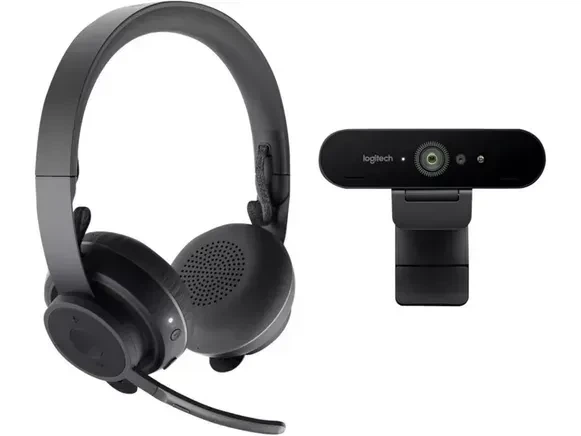 Веб-камера Logitech Brio 4K Webcam & Zone Wireless Headset (991-000344) - изображение 2