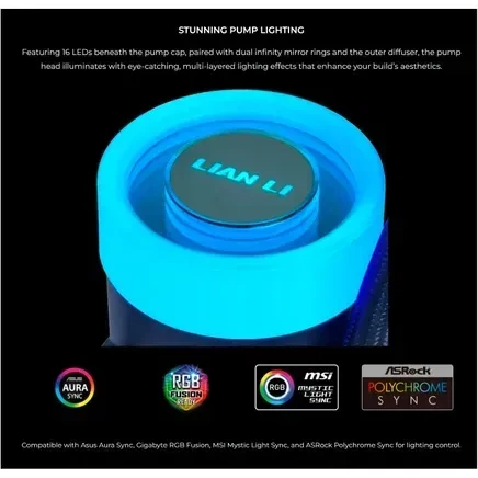 Система жидкостного охлаждения Lian Li Galahad II Lite 240P Black (G89.GA2L24PB.00) - изображение 7