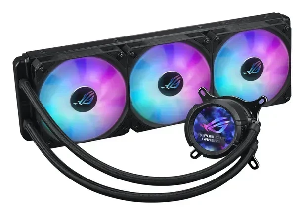Система рідинного охолодження ASUS ROG Strix LC III 360 ARGB LCD Black (90RC00W1-M0UAY0) - зображення 3