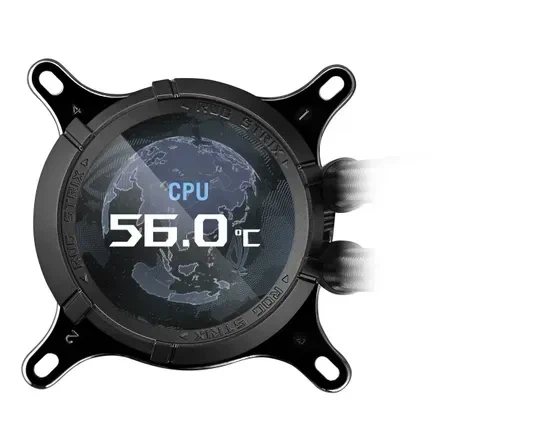 Система рідинного охолодження ASUS ROG Strix LC III 360 ARGB LCD Black (90RC00W1-M0UAY0) - зображення 4