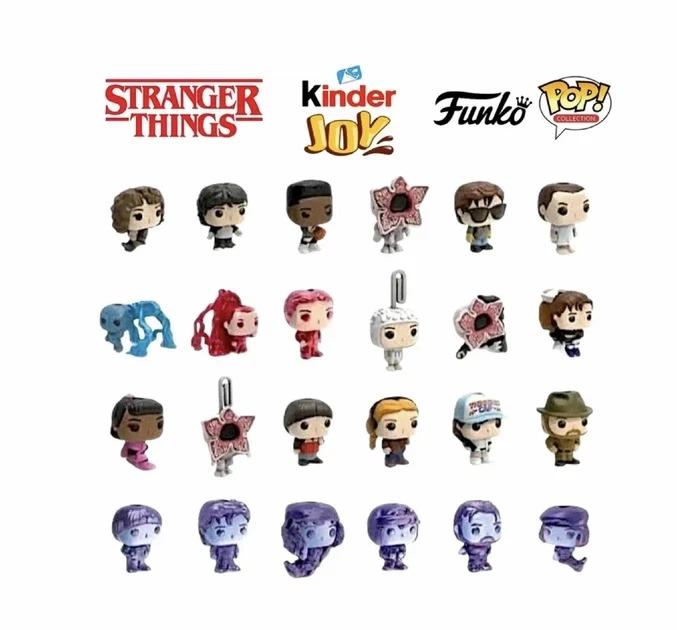 Шоколадные яйца Kinder Joy Funko Stranger Things 24 шт по 20 г набор с кремовым десертом и игрушкой - изображение 7
