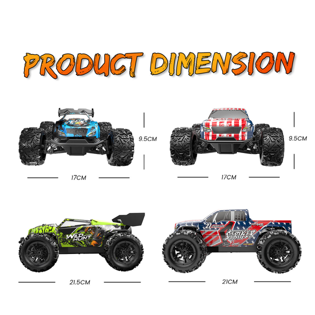 Машинка на радиоуправлении Monster Truck 1:20 4WD, RC монстр-трак, внедорожник на пульте, полный привод, аккумулятор, детская машинка - изображение 6